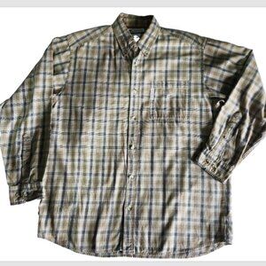 Columbia Sportswear Plaid Shirt Men's Medium Long Sleeve Button Down Cotton